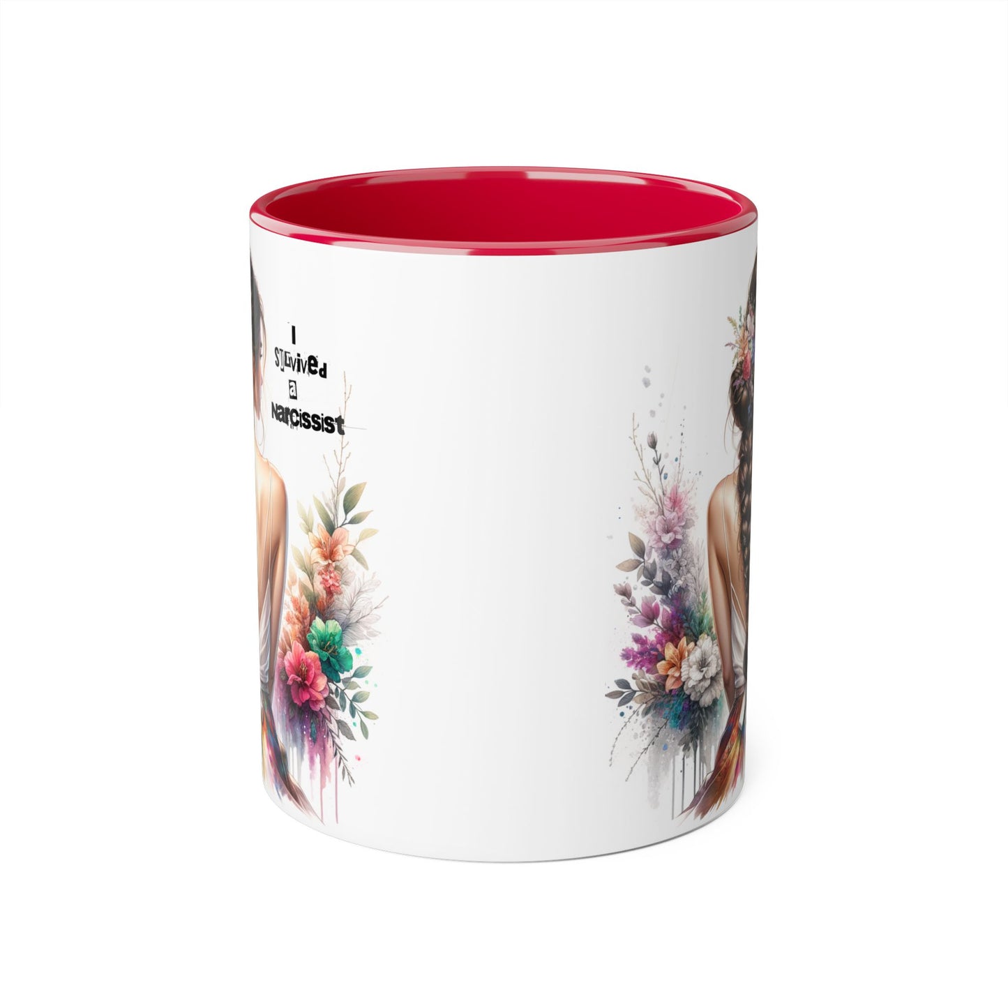 Beautiful Narcissist Accent Mug, Coffee Cup for Nature Lovers, Floral Mug, Birthday Gift, Self-Love, Inspirational Drinkware