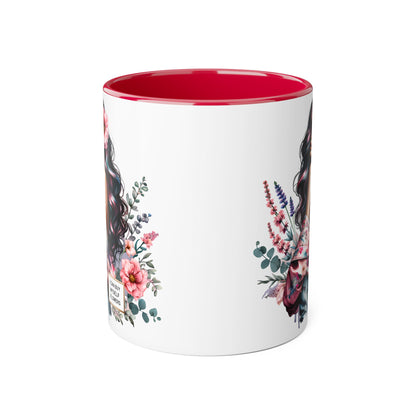 I Can Buy Myself Flowers Floral Accent Mug, Inspirational Coffee Cup, Gift for Her, Self-Care Mugs, Women's Empowerment Drinkware