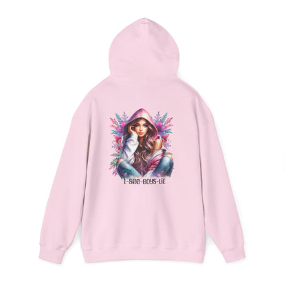 1-800-Boys-Lie Colorful Graphic Hoodie: Fashionable Sweatshirt for Art Lovers, Unisex Casual Wear, Gift for Birthdays, Holidays, Style Statement