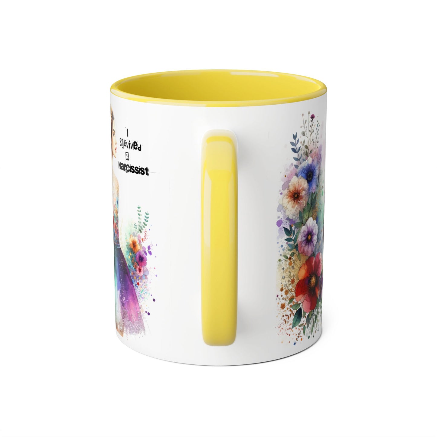 Colorful Floral Quotes Coffee Mug, Gift for Flower Lovers, Inspirational Mug, Unique Tea Cup, Perfect for Birthdays