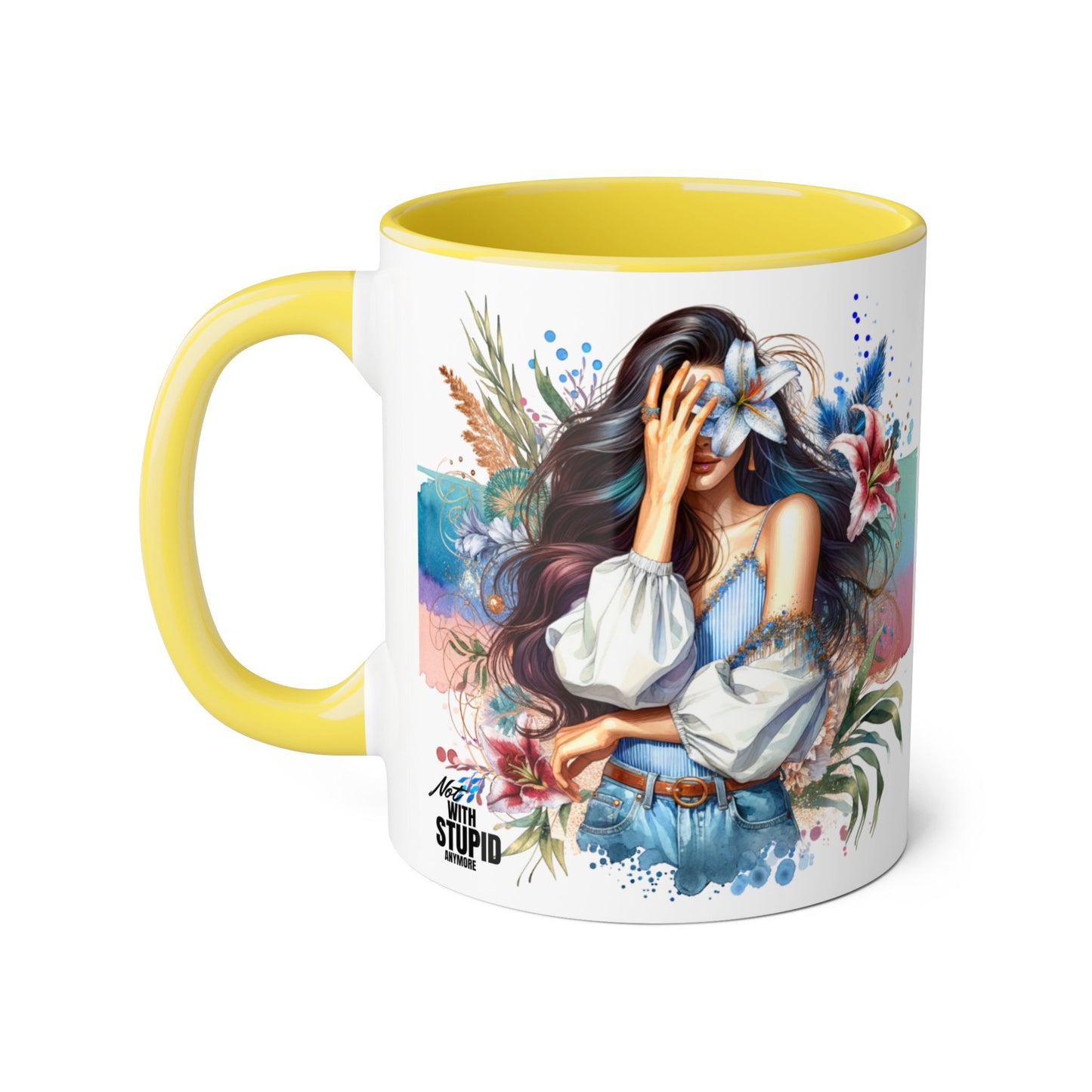 Mug - Not With Stupid Anymore Humoristic 11oz Accent Mug