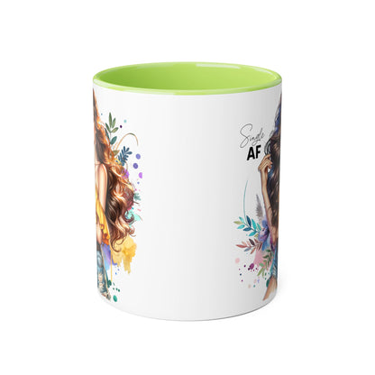 Single AF Stylish Coffee Mug, Unique Gift for Her, Sassy Accent Mug, Birthday Present, Self-Care Reminder, Home Decor