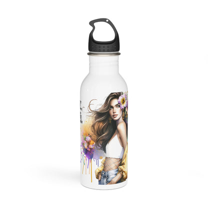 I Don't Make Mistakes, I Date Them Chic Stainless Steel Water Bottle - Floral Design, Eco-Friendly Travel Mug, Fitness Hydration, Unique Gift, Sustainability Lover