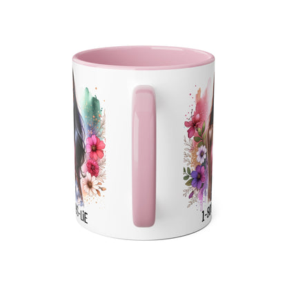 1-800-BOYS-LIE Stylish Floral Accent Mug, 11oz Coffee Mug, Gift for Her, Trendy Drinkware, Unique Birthday Present, Coffee Lover's Companion