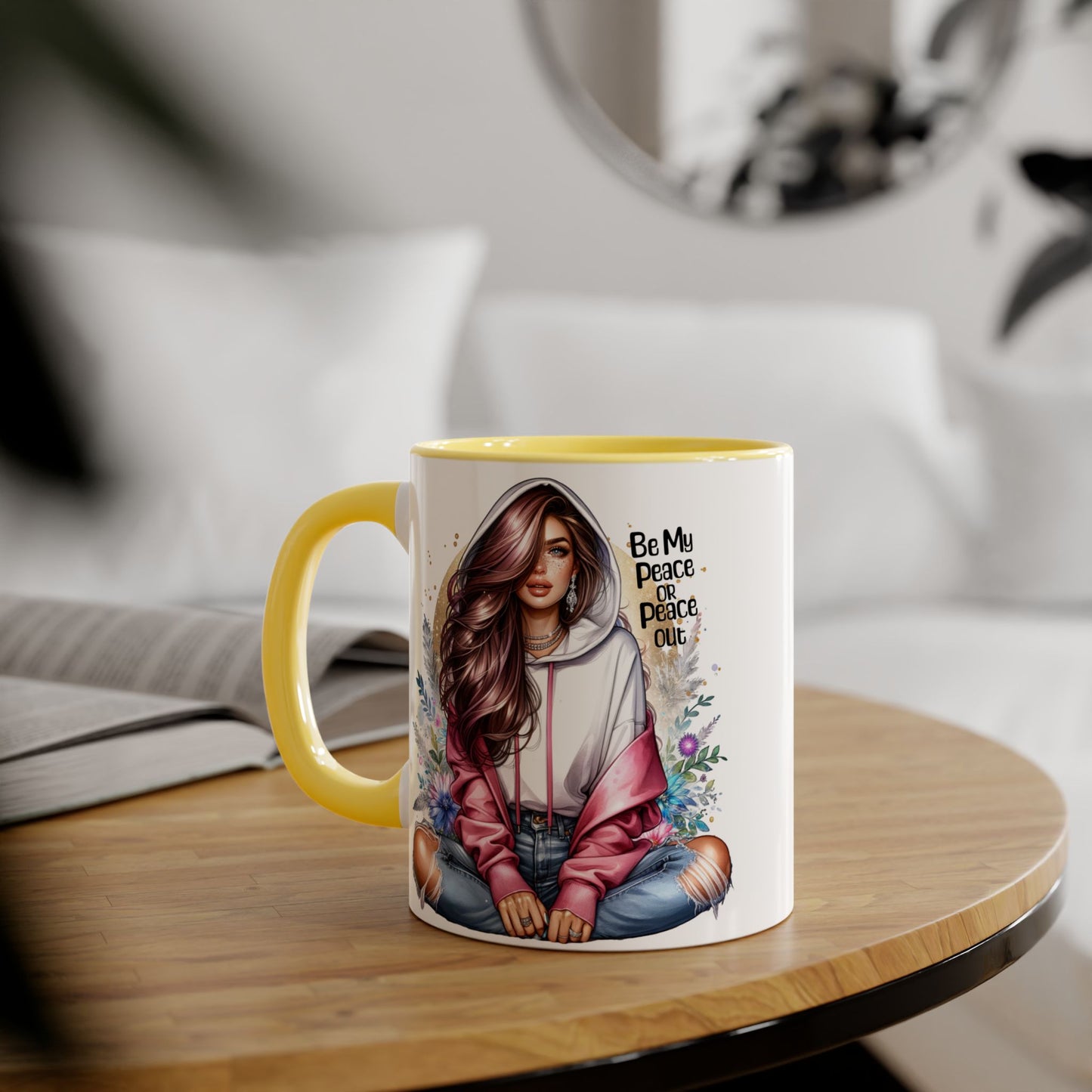 Be My Peace or Peace Out Accent Mug