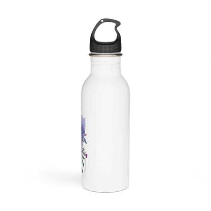 I Am My Own Happily Ever After Floral Art Stainless Steel Water Bottle - Inspirational Quote for Water Lovers
