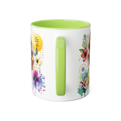 I Am My Own Happily Ever After Inspirational Floral Accent Mug - 11oz Motivational Coffee Cup for Women