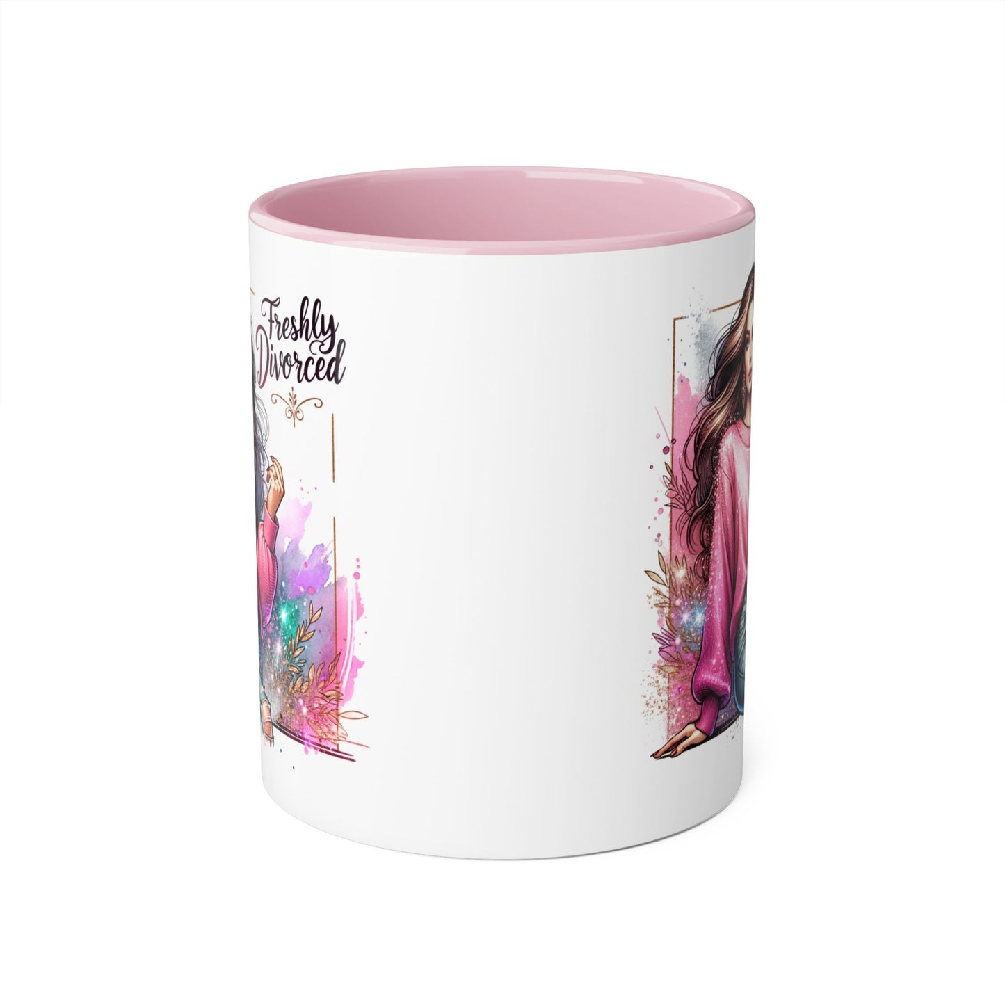 Freshly Divorced Accent Mug | Empowering Coffee Cup for Newly Single | Celebrate New Beginnings | Humorous Gift for Friends | Divorce [...]