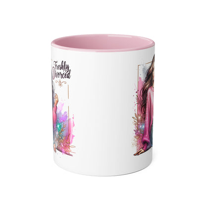 Freshly Divorced Accent Mug | Empowering Coffee Cup for Newly Single | Celebrate New Beginnings | Humorous Gift for Friends | Divorce [...]