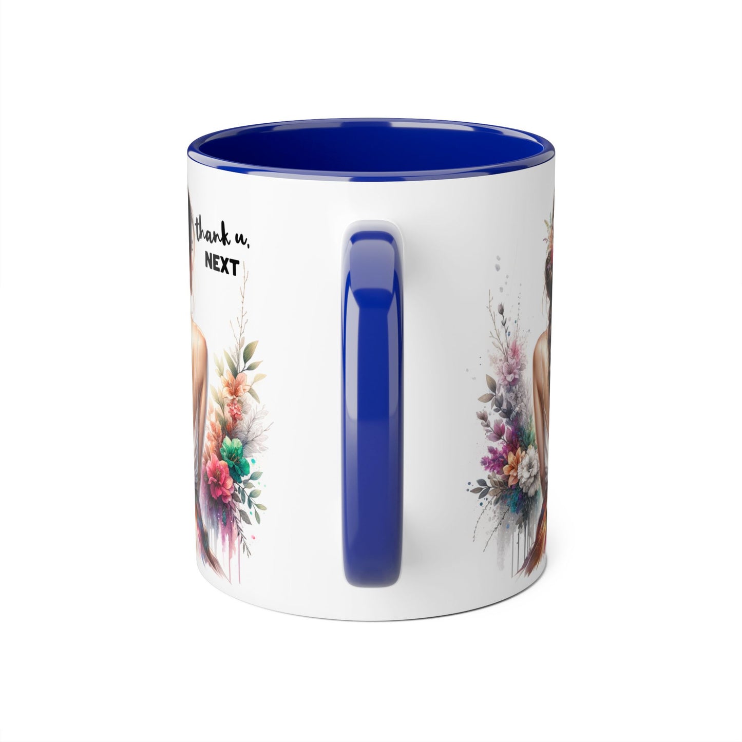Thank U, Next Floral Thank You Accent Mug - Ideal Gift for Friends, Home Decor, Coffee Lovers, Birthday, Appreciation Moments, Artful Drinkware