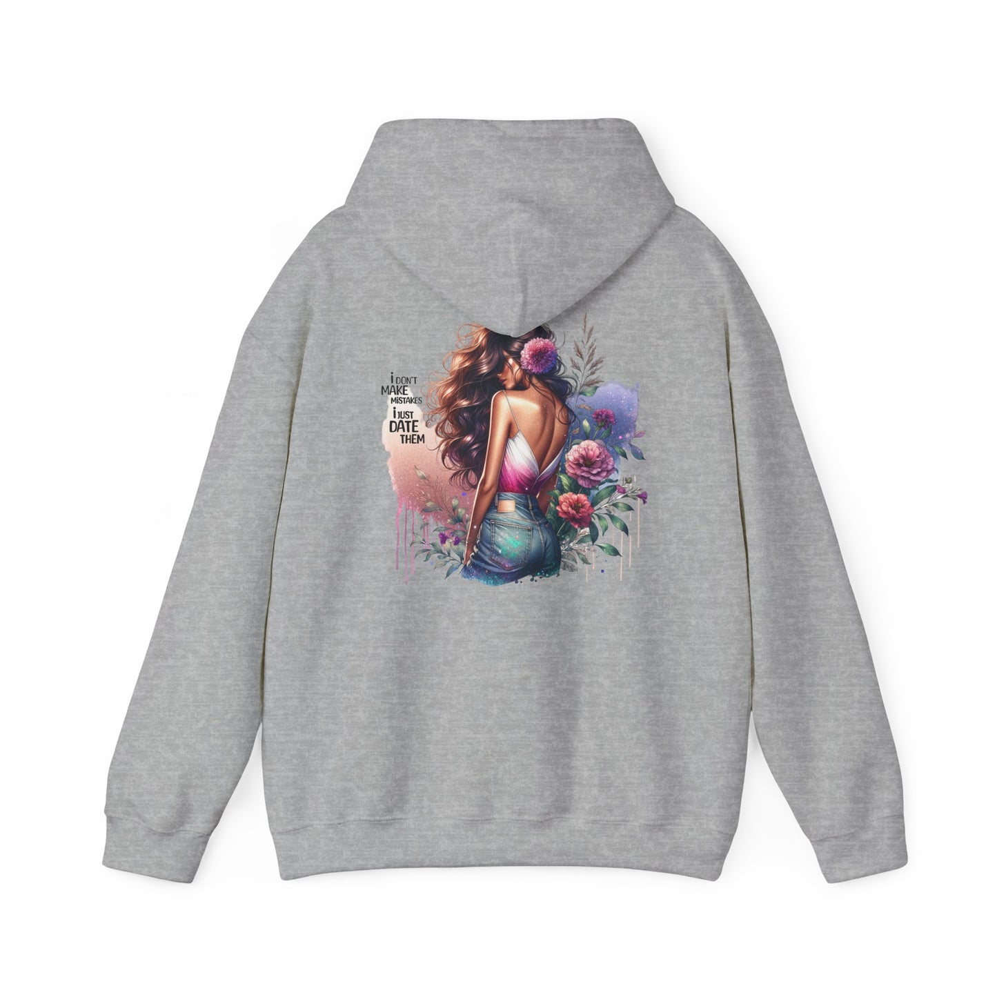 I Don`t  Make Mistakes, I Just Date Them Bohemian Floral Hoodie, Stylish Unisex Sweatshirt, Cozy Casual Wear, Perfect for Festivals, Thoughtful Gift Idea