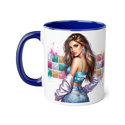Thank U, Next Chic Coffee Mug, Trendy Drinkware, Stylish Gift for Her, Art-Inspired Accent Mug, Perfect for Birthdays, Home Decor, Coffee Lover