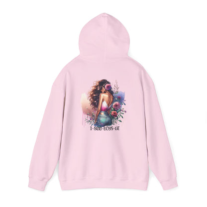 1-800-Boys-Lie Beautiful Floral Mermaid Hoodie - Unisex Heavy Blend™, Perfect for Cozy Days, Gifts, Beach Lovers, Everyday Wear