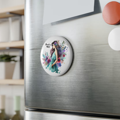 Thank U, Next  Decorative Round Magnet, Gifts for Her, Refrigerator Decor, Chic Home Accessory, Unique Birthday Gift