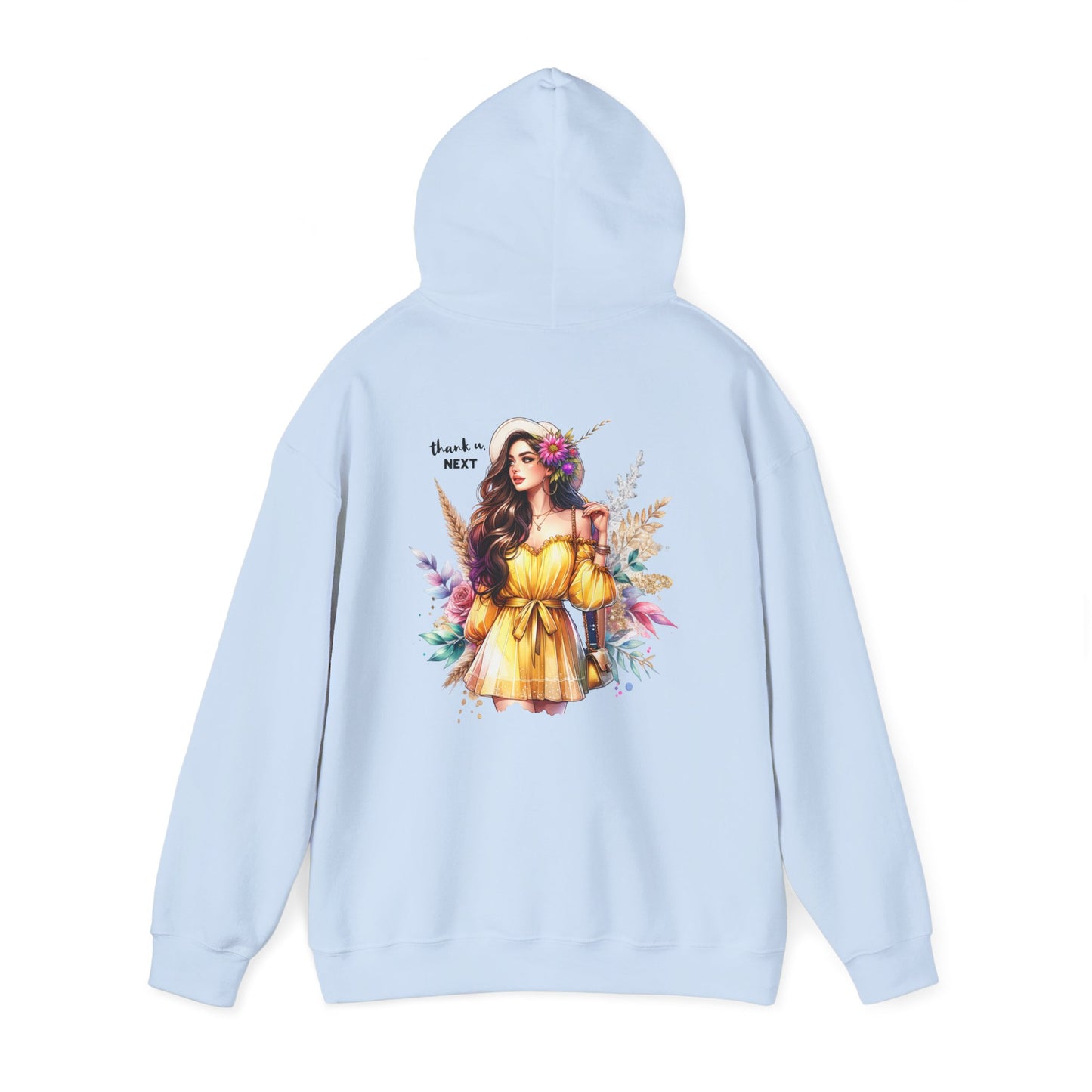 Thank U, Next Bohemian Chic Hoodie - Relaxed Fit Unisex Sweatshirt, Casual Style, Everyday Wear, Gift for Her, Art-Inspired Apparel