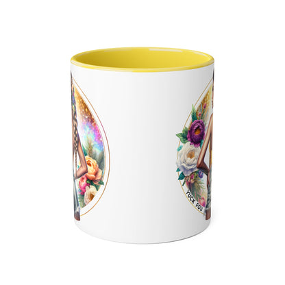 Yuck Fou Artistic Accent Mugs - Beautiful Floral Designs for Coffee Lovers, Gift for Friends, Home Decor, Birthday, Everyday Use