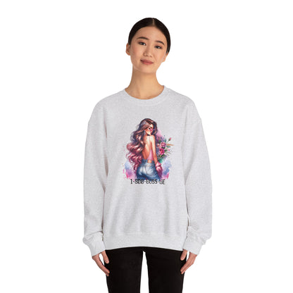 1-800-Boys-Lie Stylish Floral Graphic Sweatshirt, Cozy Crewneck Sweatshirt for Women, Gift for Her, Casual Fashion Top, Spring Wardrobe Essential