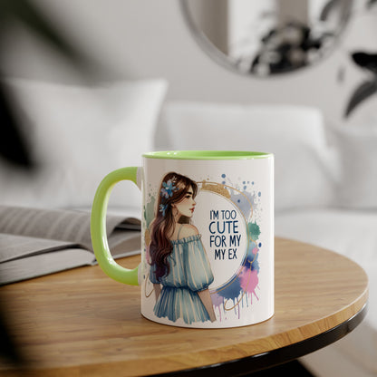 Cute Ex-Quote Accent Mug, Funny Gift for Best Friend, Coffee Lover, Unique kitchen Decor, Cute Quote Mug