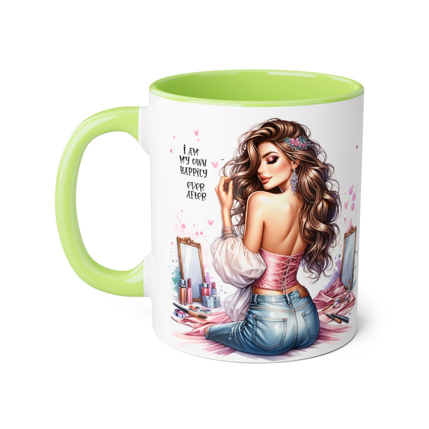 I Am My Own Happily Ever After Empowered Beauty Accent Mug - 11oz Inspirational Coffee Cup for Self-Love and Confidence