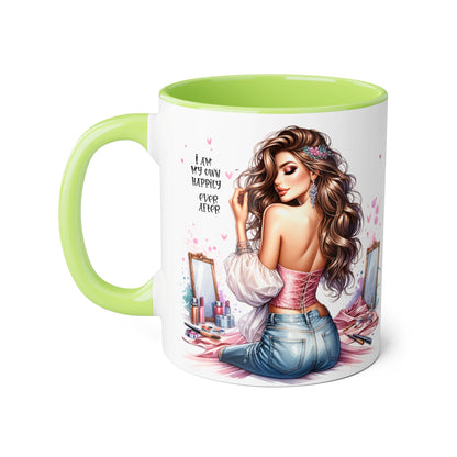 I Am My Own Happily Ever After Empowered Beauty Accent Mug - 11oz Inspirational Coffee Cup for Self-Love and Confidence