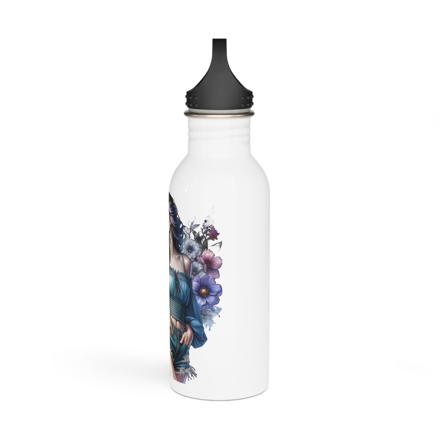 I Am My Own Happily Ever After Floral Fantasy Water Bottle - Inspirational Design for Everyday Use, Eco-Friendly Hydration, Perfect Gift for Friends and Quotes Lovers