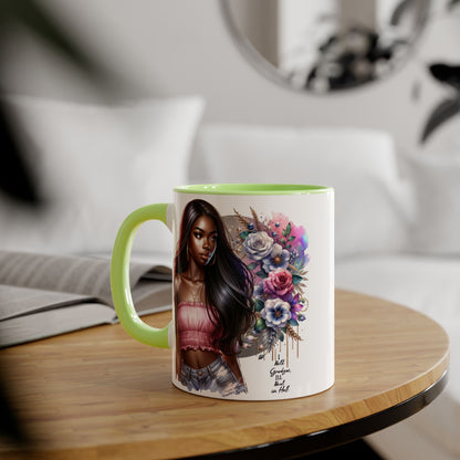 I Hold Grudges, I'll Heal in Hell  Humoristic Bohemian Floral Accent Mug, Stylish Coffee Cup, Ideal for Gifting, Home Decor, Motivational Quote Mug, Perfect for Every Occasion