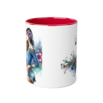 Vibrant Accent Mug - Perfect Gift for Singles, Fun Coffee Cup, Floral Artwork, Sassy Home Decor, Unique Birthday Present