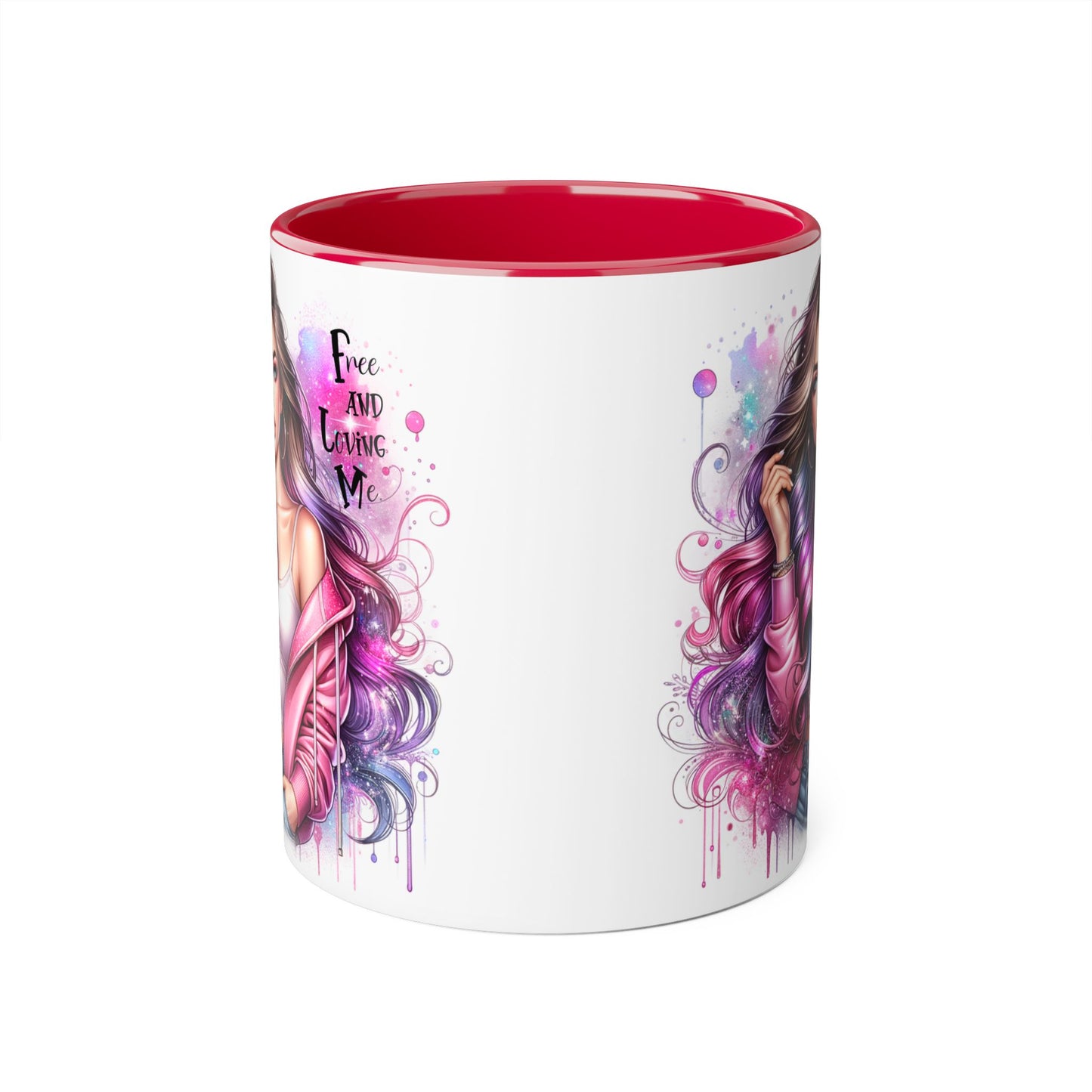 Colorful Motivational Accent Mug - "Free and Loving Me" - Self-Care Gift, Inspirational Drinkware, Artistic Coffee Cup, Unique Present, [...]