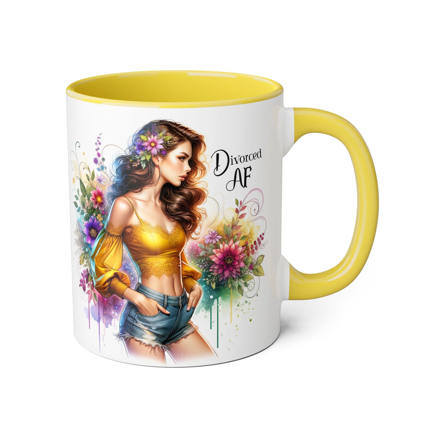 Divorce Celebration Mug | Unique Gift for Divorced Women | Affirmation Coffee Cup | Floral Design | Self-Love Reminder | Funny Divorce Gift