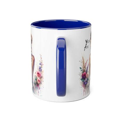 Yuck Fou Glamorous Floral Accent Mugs | Stylish Her Gift for Coffee Lovers | Unique Drinkware | Perfect for Birthdays, Anniversaries, & Weddings