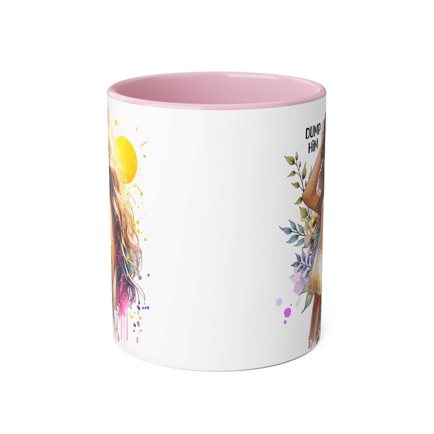 Empowerment Accent Mugs, 11oz - Inspirational Coffee Cup for Strong Women, Self-Love Gift, Motivational Mug