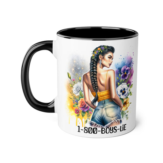 Colorful Accent Mug with 1-800-BOYS-LIE Design, Unique Coffee Cup, Gift for Friends, Funny Mug for Celebrations, Trendy Home Decor, [...]