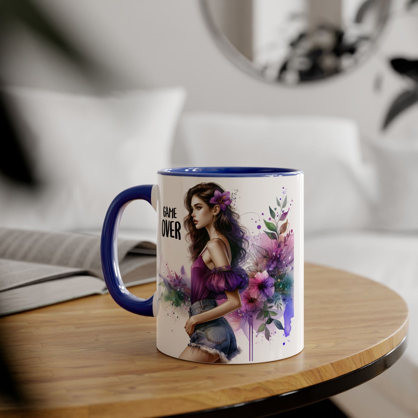 Game Over Accent Mug - Stylish Coffee Cup for Gamers, Unique Gift, Trendy Home Decor, Birthday Present, Cafe Lover's Essential