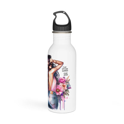 I Am My Own Happily Ever After Floral Art Stainless Steel Water Bottle - Stylish and Sustainable Hydration