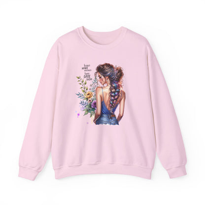 I Don`t  Make Mistakes, I Just Date Them Floral Illustration Crewneck Sweatshirt, Cozy Gift for Her, Casual Fashion, Spring Wardrobe Essential, Art Lover Apparel