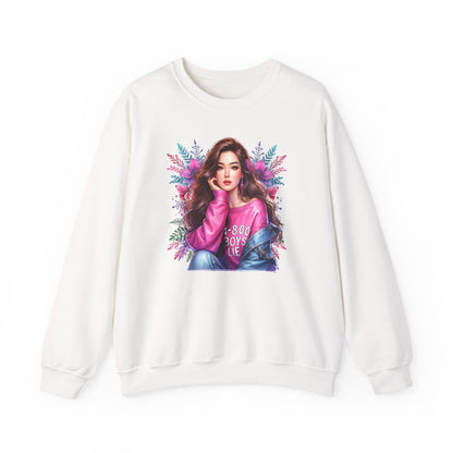 1-800-Boys-Lie Trendy Crewneck Sweatshirt - Cozy Unisex Pullover, Perfect for Casual Days, Gifts for Her, Cute Fashion Layering, Everyday Style