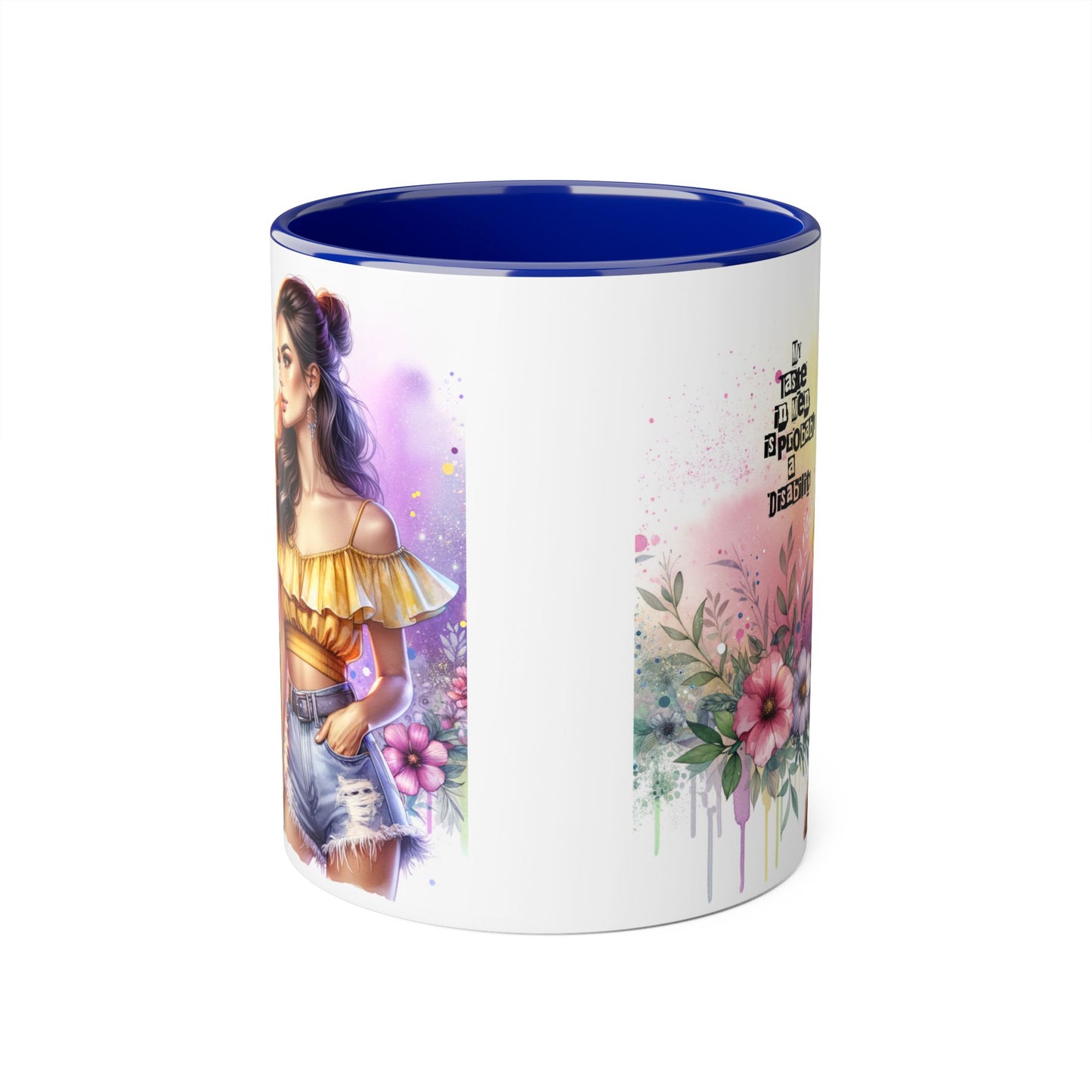 Funny Accent Mug - My Taste in Men is Probably a Disability Humor 11oz Cup