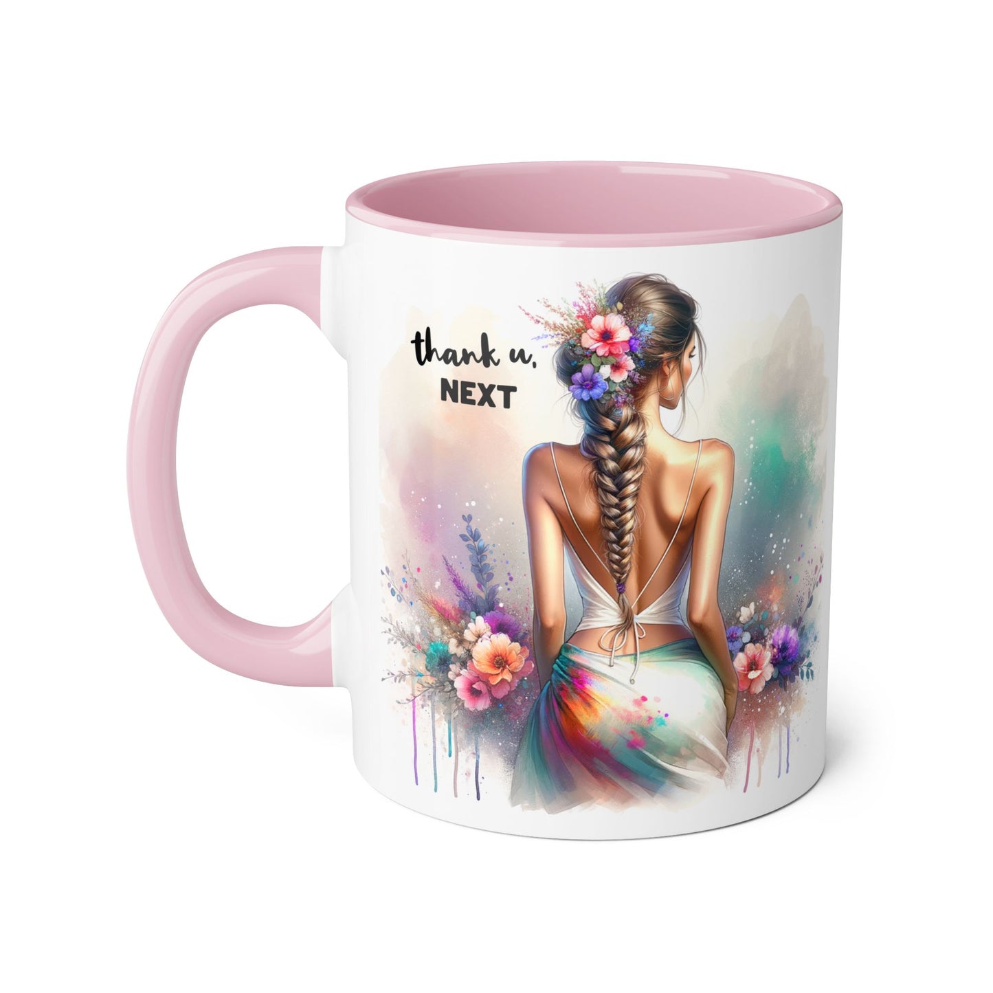 Thank U, Next Floral Thank You Accent Mug, Colorful Coffee Cup for Gifts, Inspirational Drinkware for Friends, Birthday, Teacher Appreciation, [...]