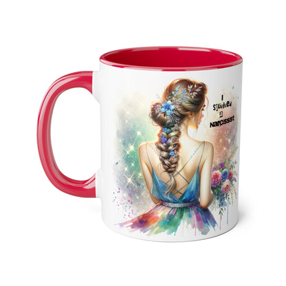 Beautiful Artistic Accent Mug - Unique Coffee Cup for Women, Gift for Her, Bohemian Style Drinkware, Perfect for Birthdays and Celebrations