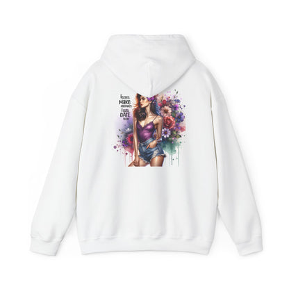 I Don`t Make Mistakes, I Just Date Them Colorful Floral Hooded Sweatshirt - Perfect for Casual Wear, Gifts, Spring Celebrations, Beach Days, and Cozy Evenings