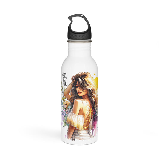 I Don't Make Mistakes, I Date Them Floral Stainless Steel Water Bottle, Eco-Friendly Gift, Travel Hydration, Fitness Accessory, Outdoor Adventure, Summer Essentials