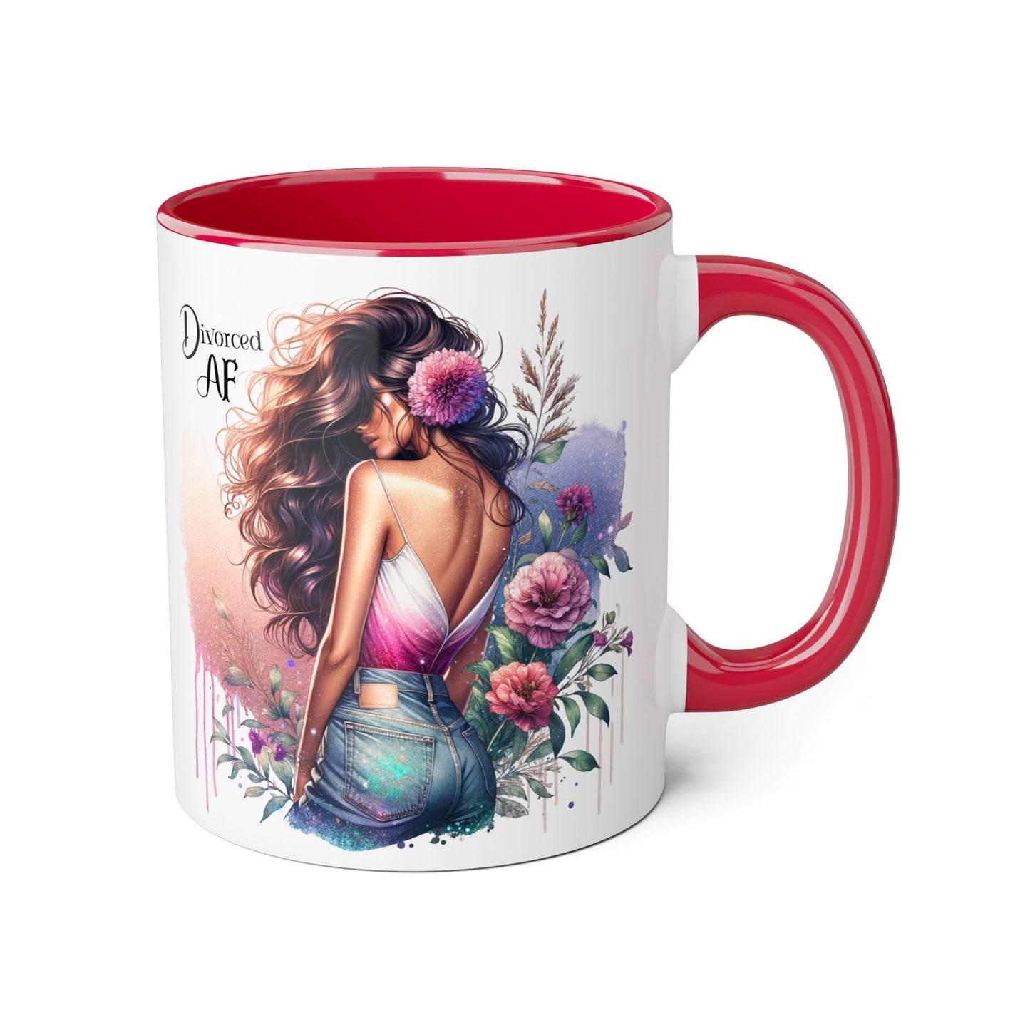 Divorced AF Accent Mug - Empowering Coffee Cup, Funny Gift for Divorcees, Humorous Drinkware, Self-Love Reminder, Unique Wedding Gift [...]