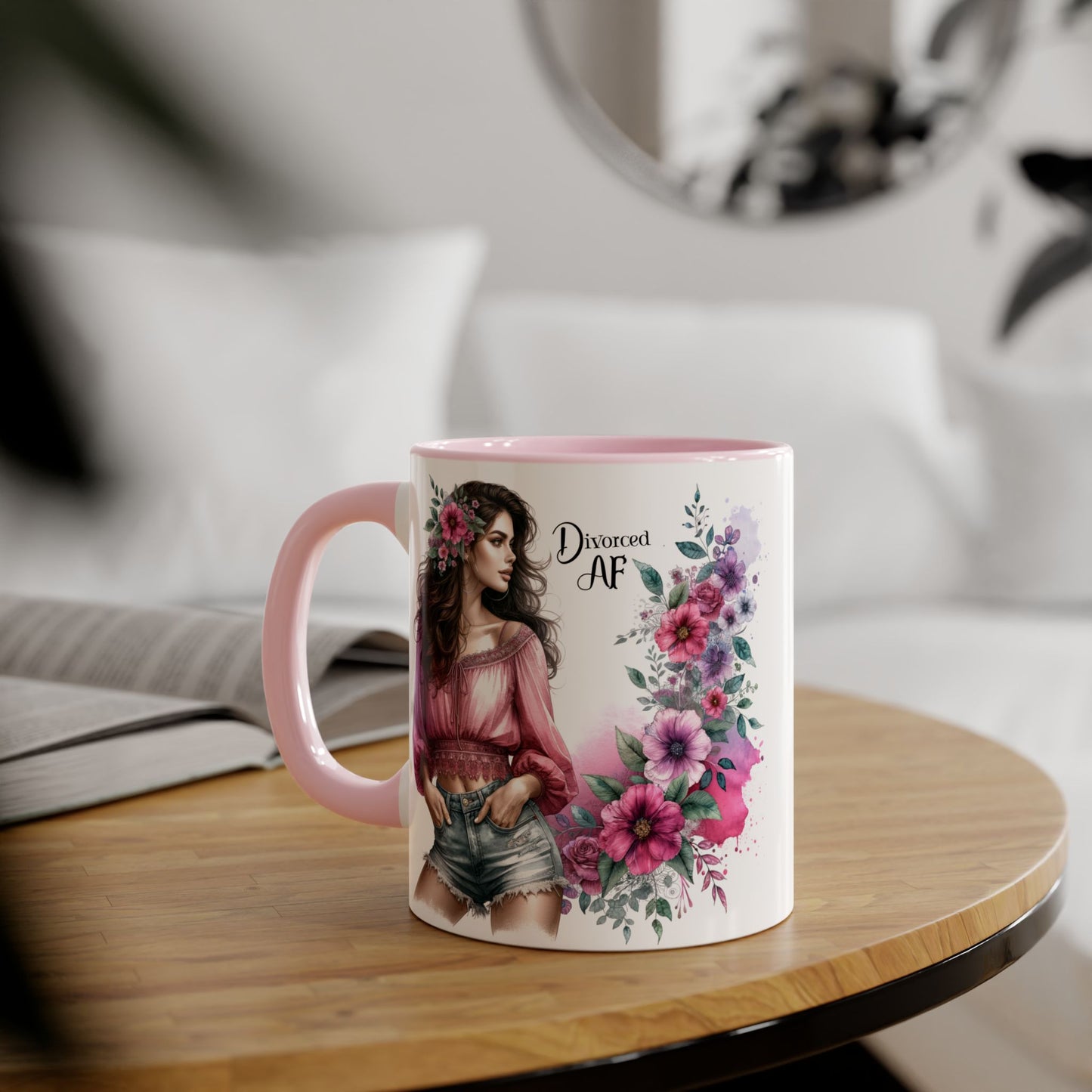 Stylish Floral Accent Mug, Perfect Gift for Divorced Friends, Motivational Coffee Cup, Unique Home Decor, Self-Love Reminder, Fun [...]