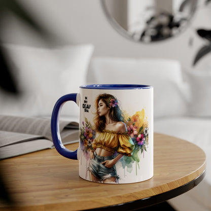 Colorful IDGAF Era Accent Mugs, Unique Coffee Cup for Bold Souls, Gifts for Women, Floral Design Mugs, Fun Cafe Mugs