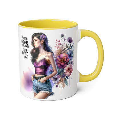 I Don't Make Mistakes, I Date Them Accent Mugs, 11oz