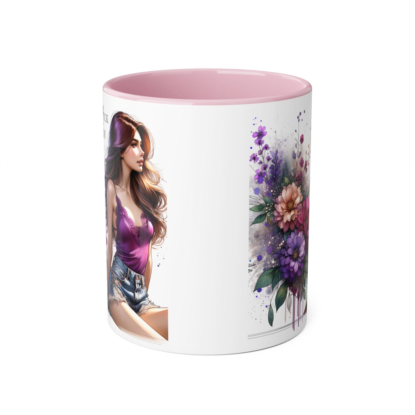 Yuck Fou Artistic Accent Mug - Vibrant Floral Design, Inspirational Gift, Coffee Lovers, Unique Home Decor, Perfect for Birthdays