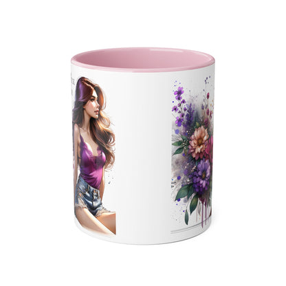 Yuck Fou Artistic Accent Mug - Vibrant Floral Design, Inspirational Gift, Coffee Lovers, Unique Home Decor, Perfect for Birthdays