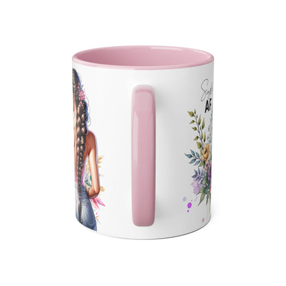 Single AF Chic Floral Coffee Mug, Single AF, Unique Gift for Her, Trendy Drinkware, Birthday Present, Home Decor, Tea Time, Self-Love