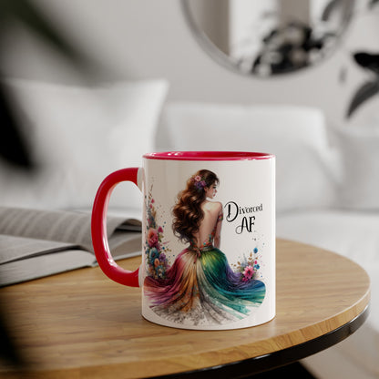 Divorce Celebration Mug, Colorful Accent Coffee Cup, Perfect Gift for Newly Divorced, Self-Care, Encouragement, Unique Coffee Lover Gift