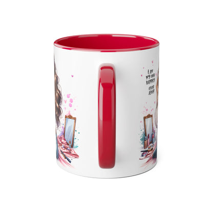 I Am My Own Happily Ever After Empowered Beauty Accent Mug - 11oz Inspirational Coffee Cup for Self-Love and Confidence